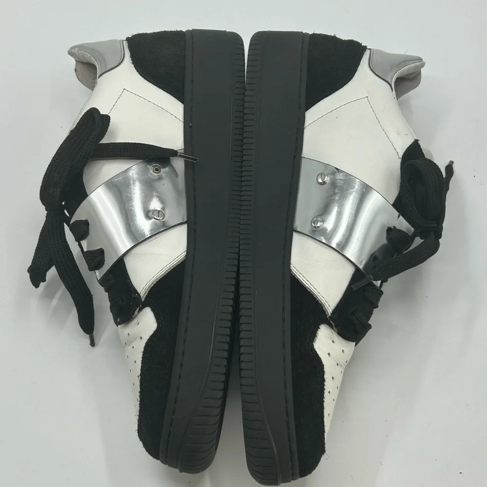 Les Hommes Black and White Men's Sneakers